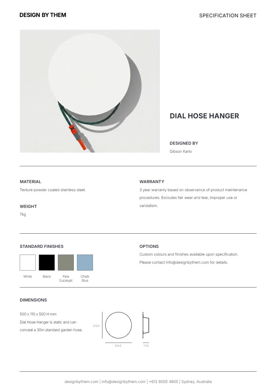 Dial Hose Hanger (en)