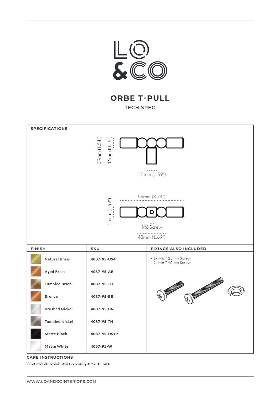 Catalogo Orbe T-Pull 95mm (en)
