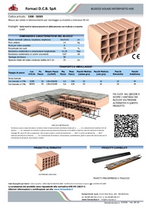 Catalogo scheda tecnica Blocco Solaio Interposto H30