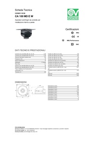 Catalogo scheda tecnica CA 100 MD E W