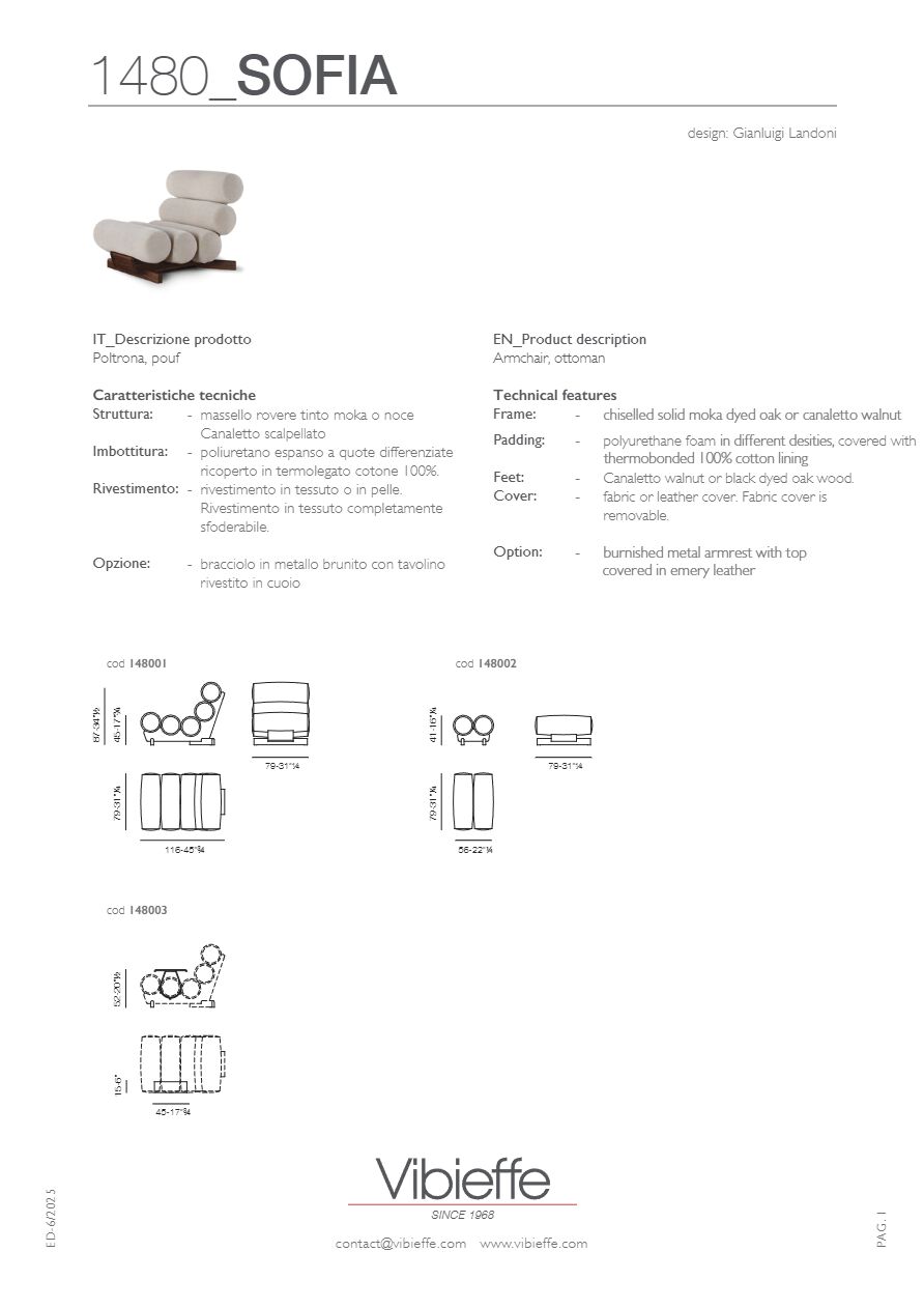 Catalogo Data sheet - 1480 SOFIA (en, it)