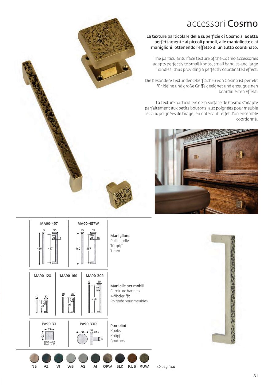 Catalogo COSMO accessori (it, en, fr, de)