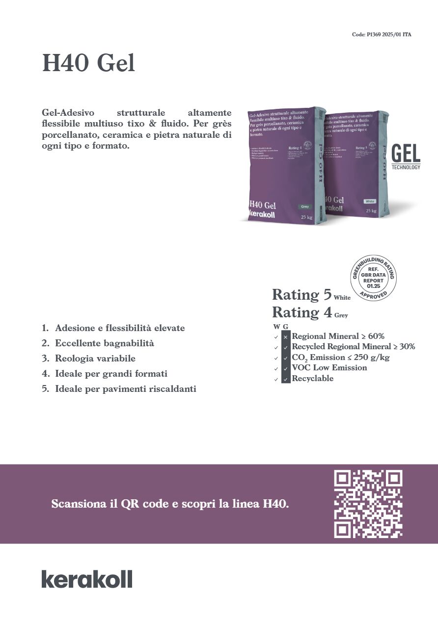 Catalogo H40 Gel - Scheda tecnica 2025 (it)