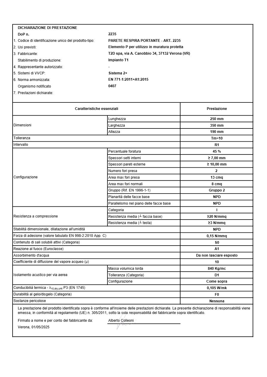DOP PARETE RESPIRA® PORTANTE 35