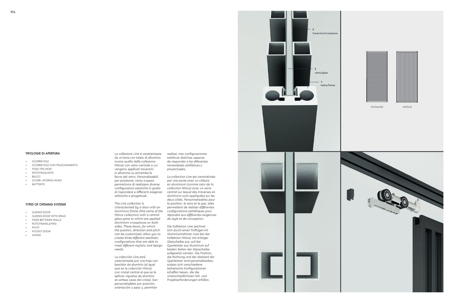 Catalogo Line technical sheet (it, en, fr, de, es)