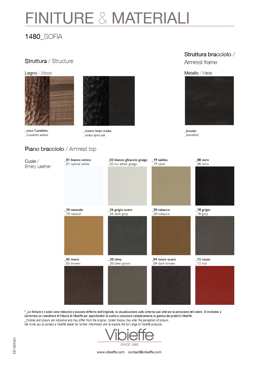 Catalogo Finiture&Materiali - 1480 SOFIA (en, it)