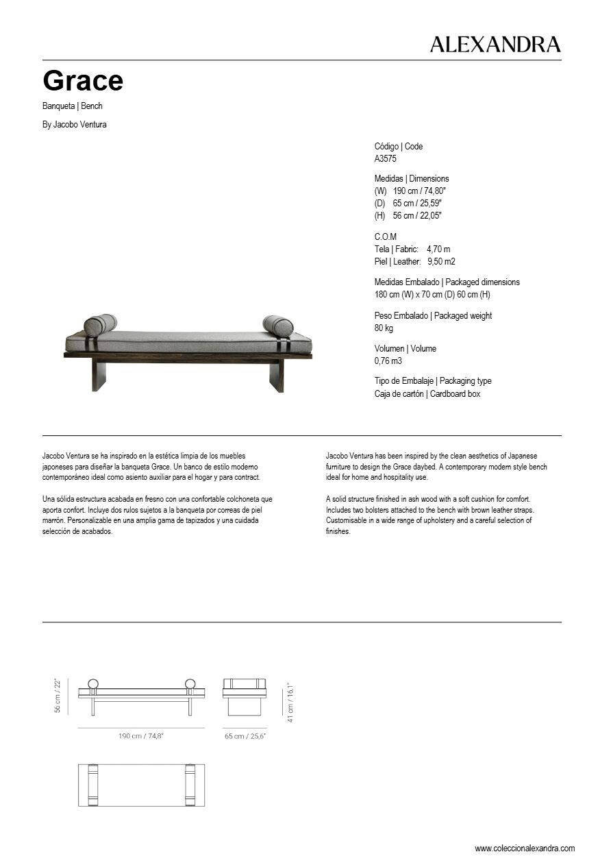 GRACE Bench By Alexandra