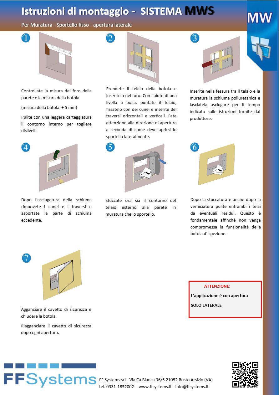 Catalogo MANUALE DI MONTAGGIO MWS (it)